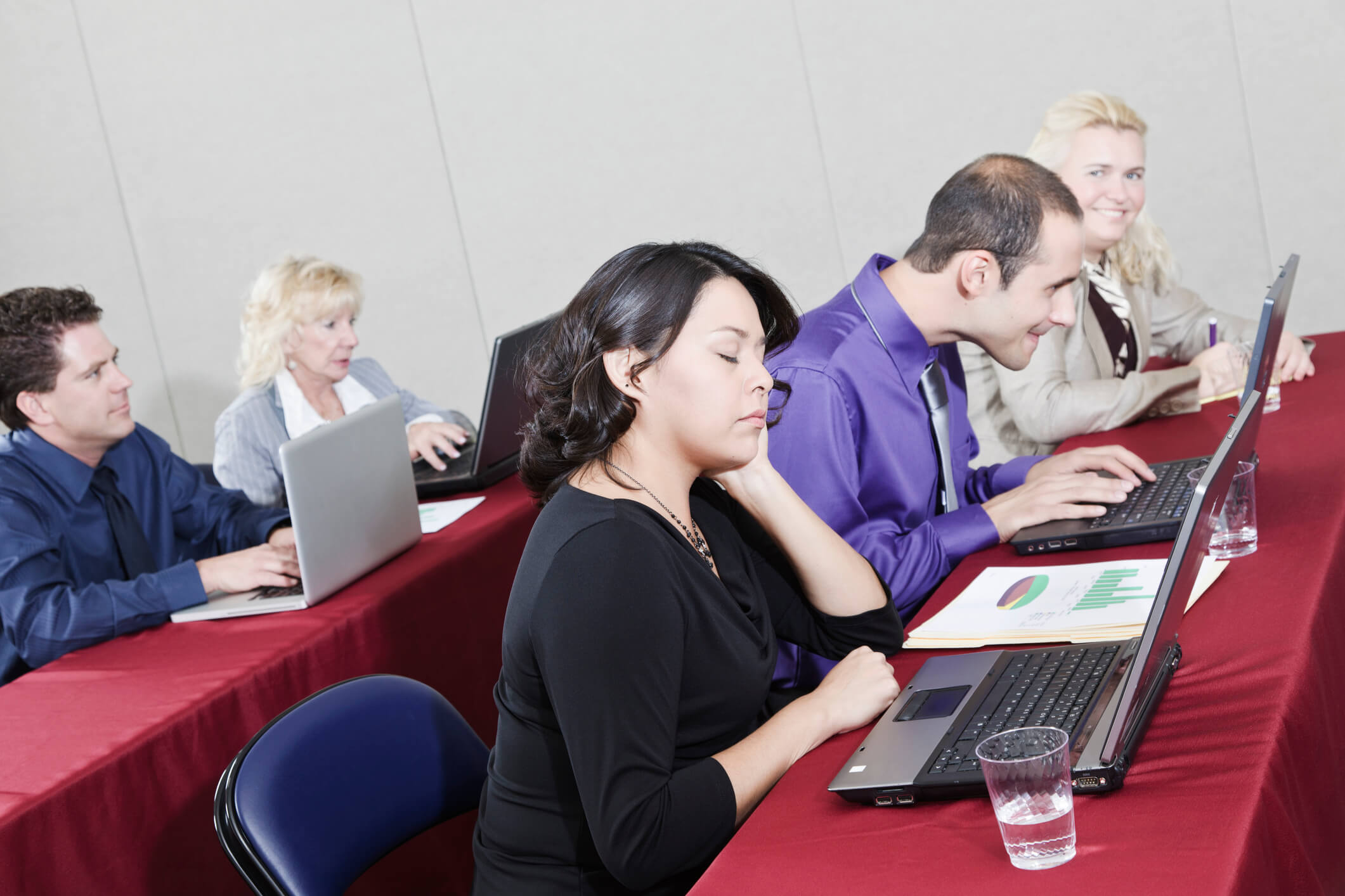 Japanese fall asleep in meetings