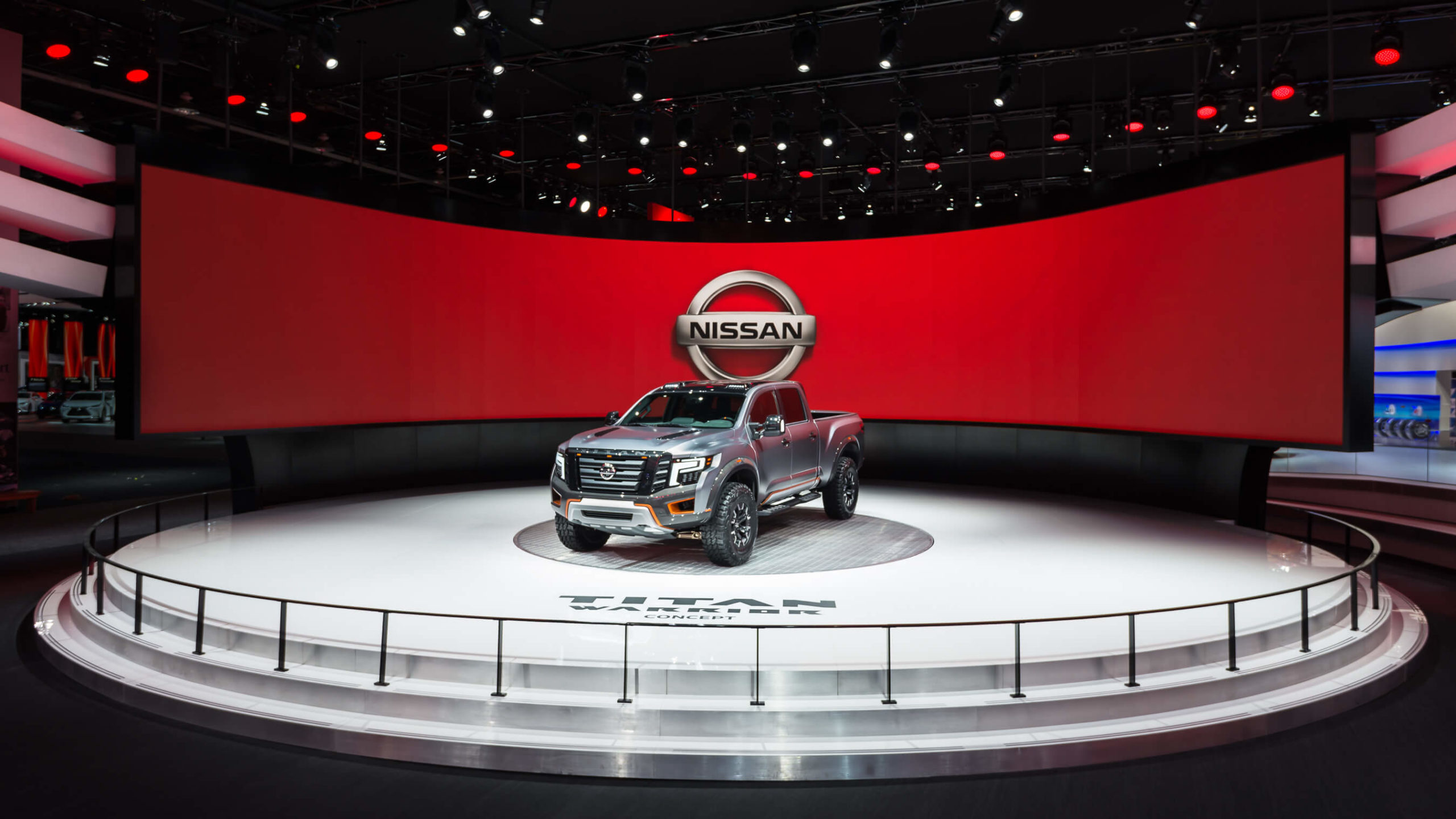 Nissan truck at an auto show